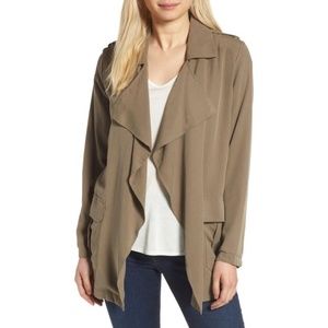 Trouvé Women's Brown Drape Front Military Jacket